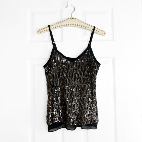 GUESS Sequin Party Club Cami Sparkle - Picture 1 of 5